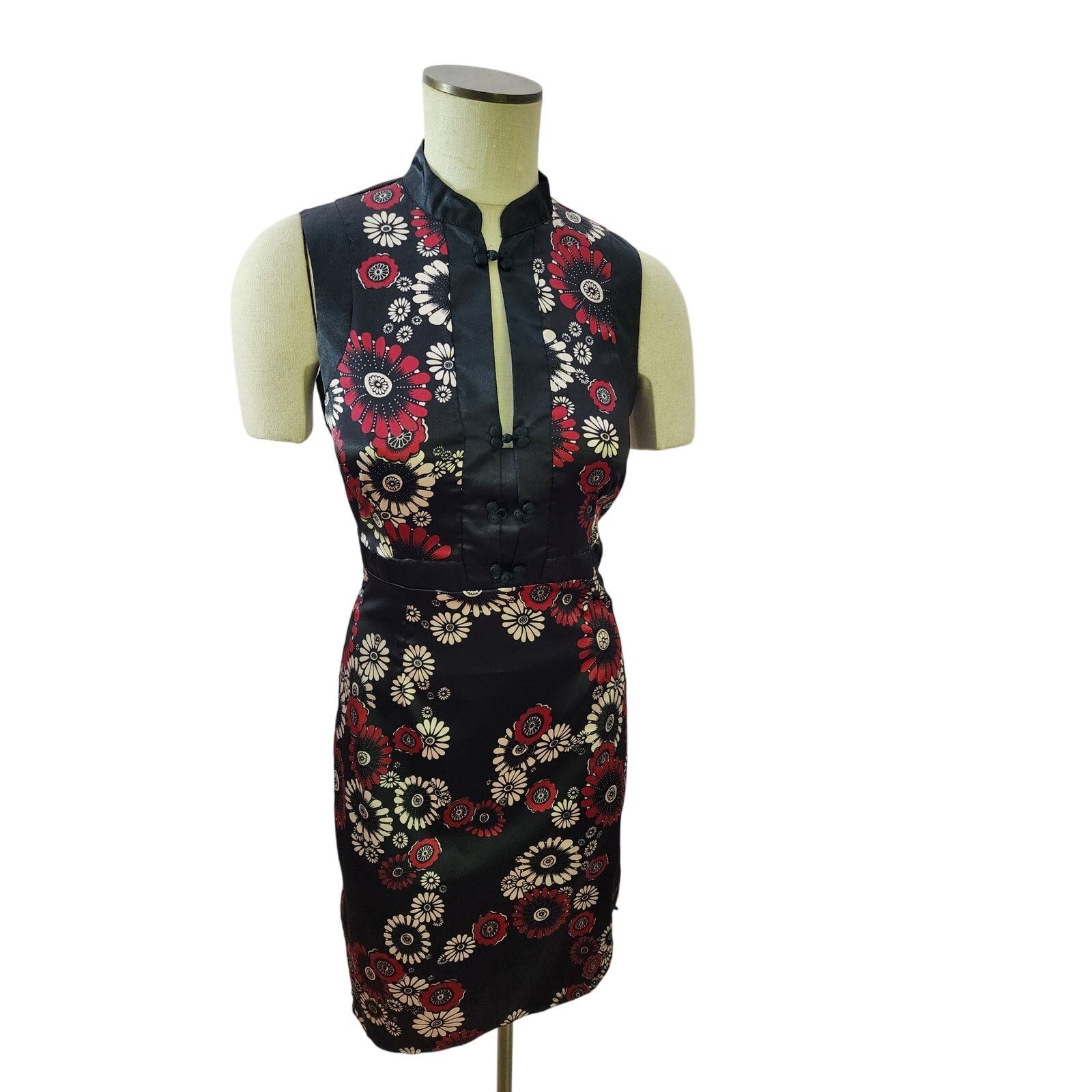 Forever 21 Forever Womens Chinese Style Black Sleeveless Dress Size S Size S / US 4 / IT 40 - 1 Thumbnail