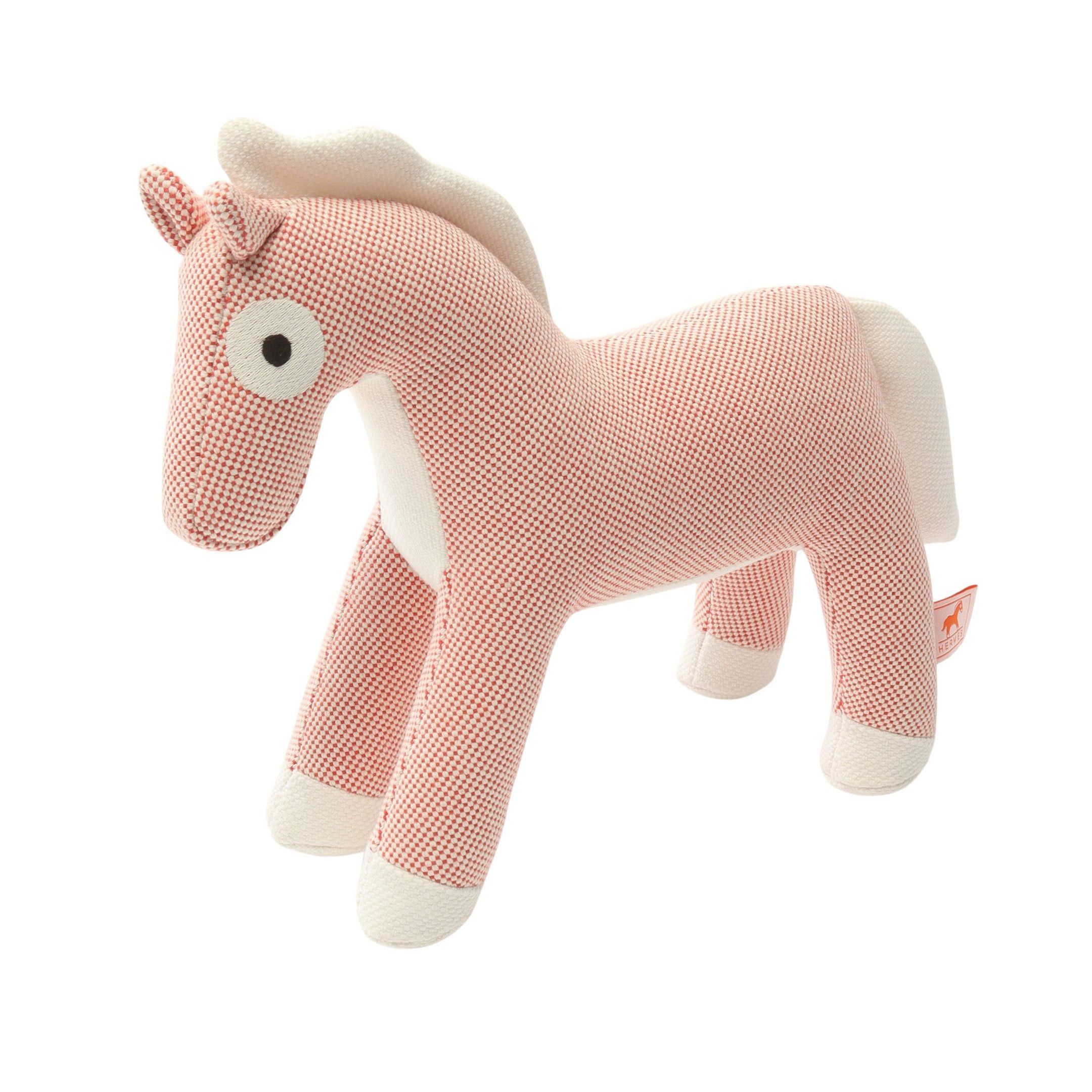 Hermes Hermes Cheval Honore Epope Stuffed Toy Interior Cotton Orange Brown White Size ONE SIZE - 1 Thumbnail