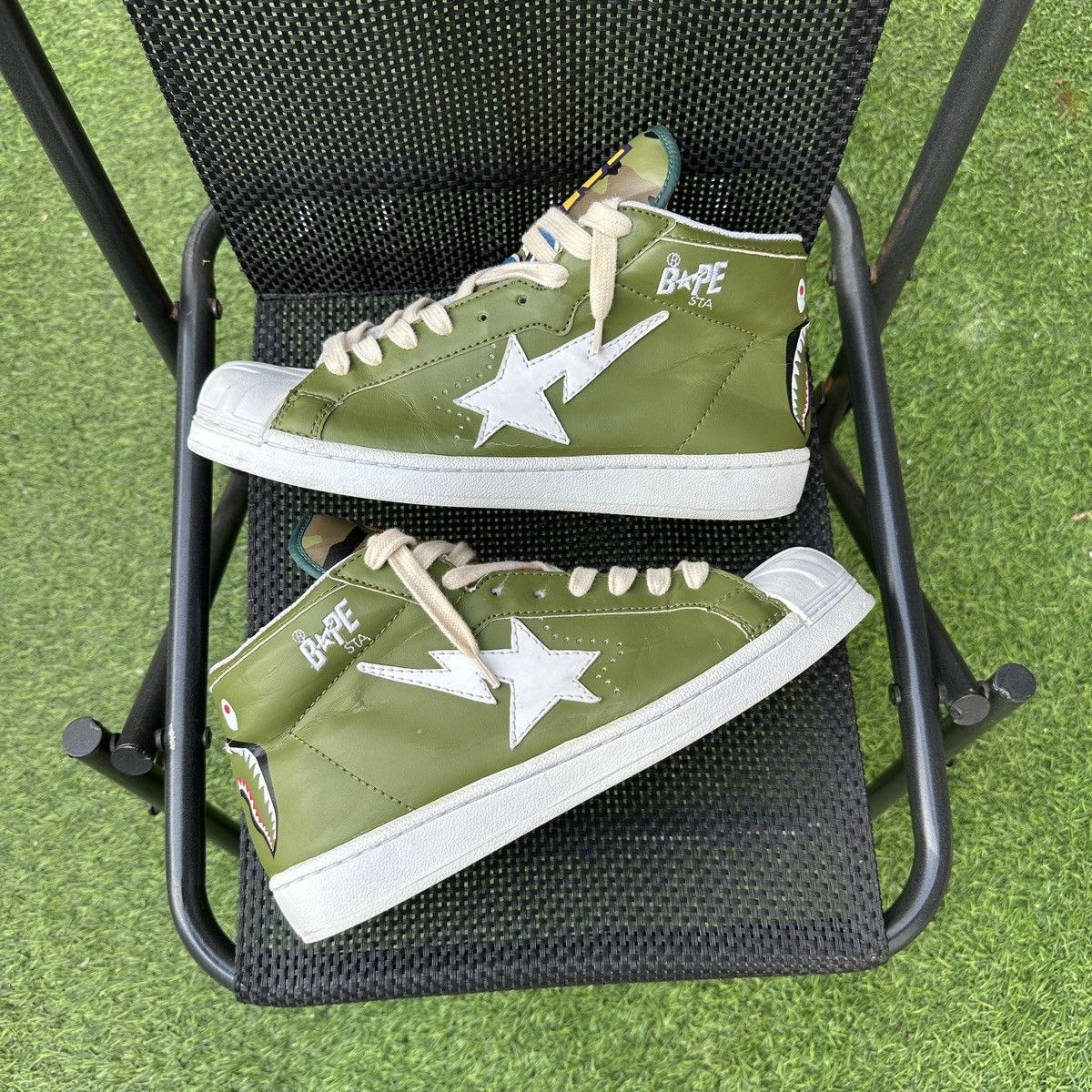 Bape 💥Rare Bape Shark Sta Hi Tiger WGM Size US 9 / EU 42 - 3 Thumbnail