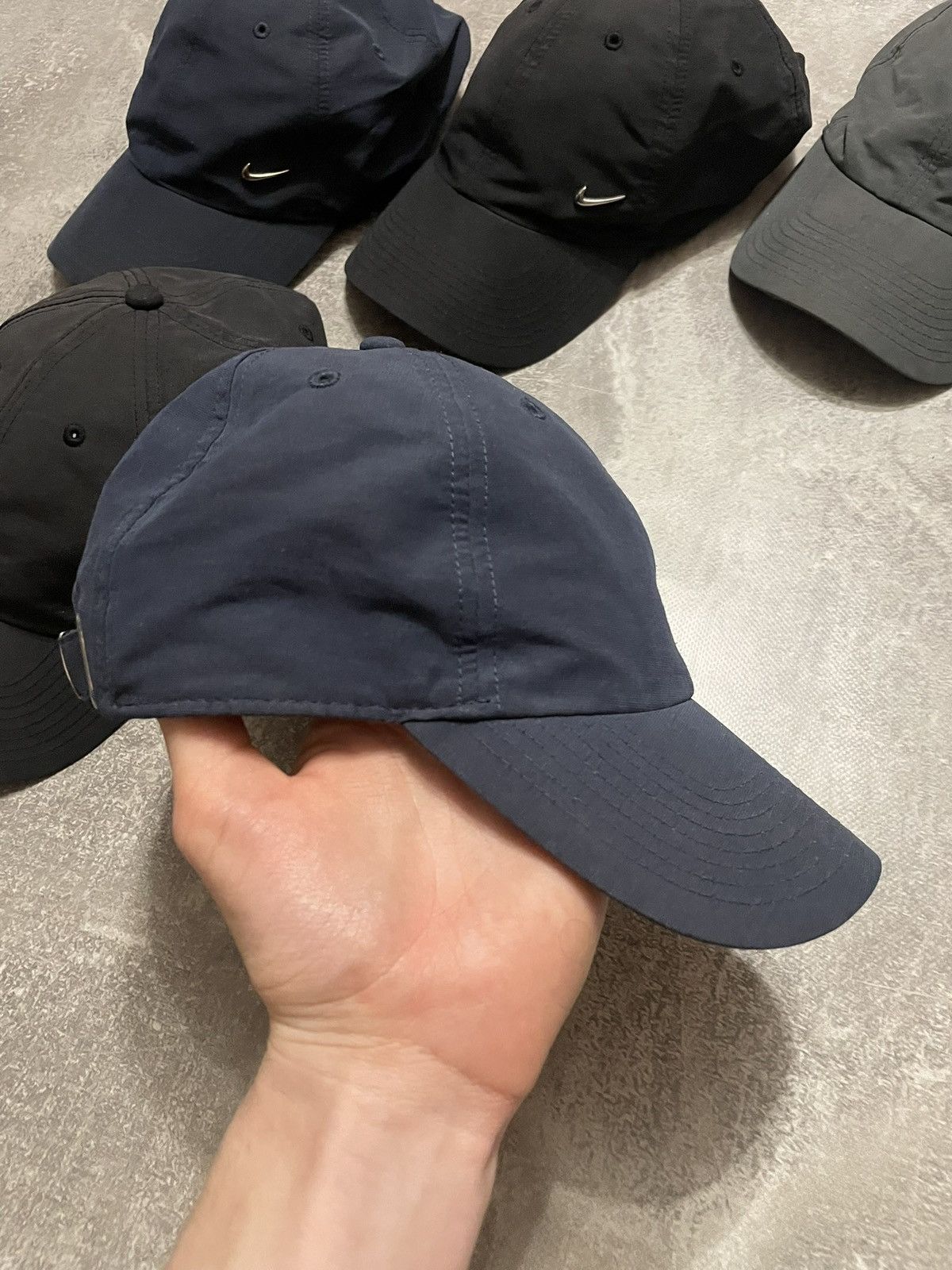 Nike × Vintage x6 Nike Metallic Swoosh Logo Cap Y2K Size ONE SIZE - 12 Thumbnail