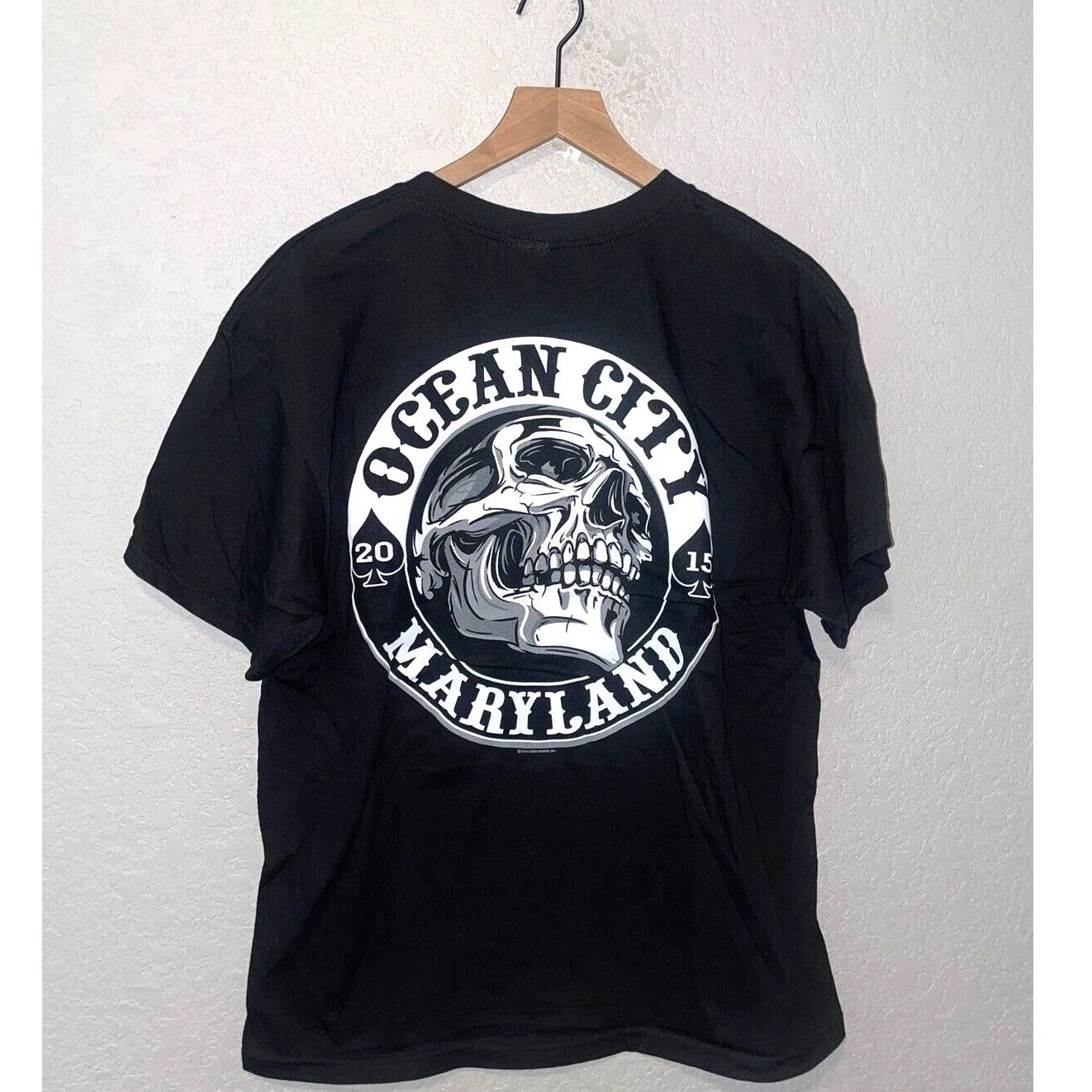 Other Ocean City Biker Shirt Maryland Skull Graphic Black L Tee Size US L / EU 52-54 / 3 - 1 Thumbnail