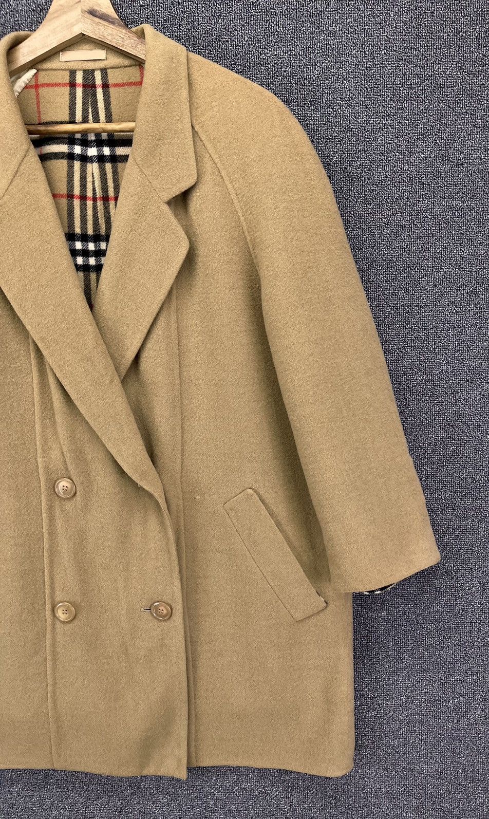 Burberry × Vintage Vintage 90s Burberry Double Breasted Wool Jacket Size L / US 10 / IT 46 - 4 Thumbnail