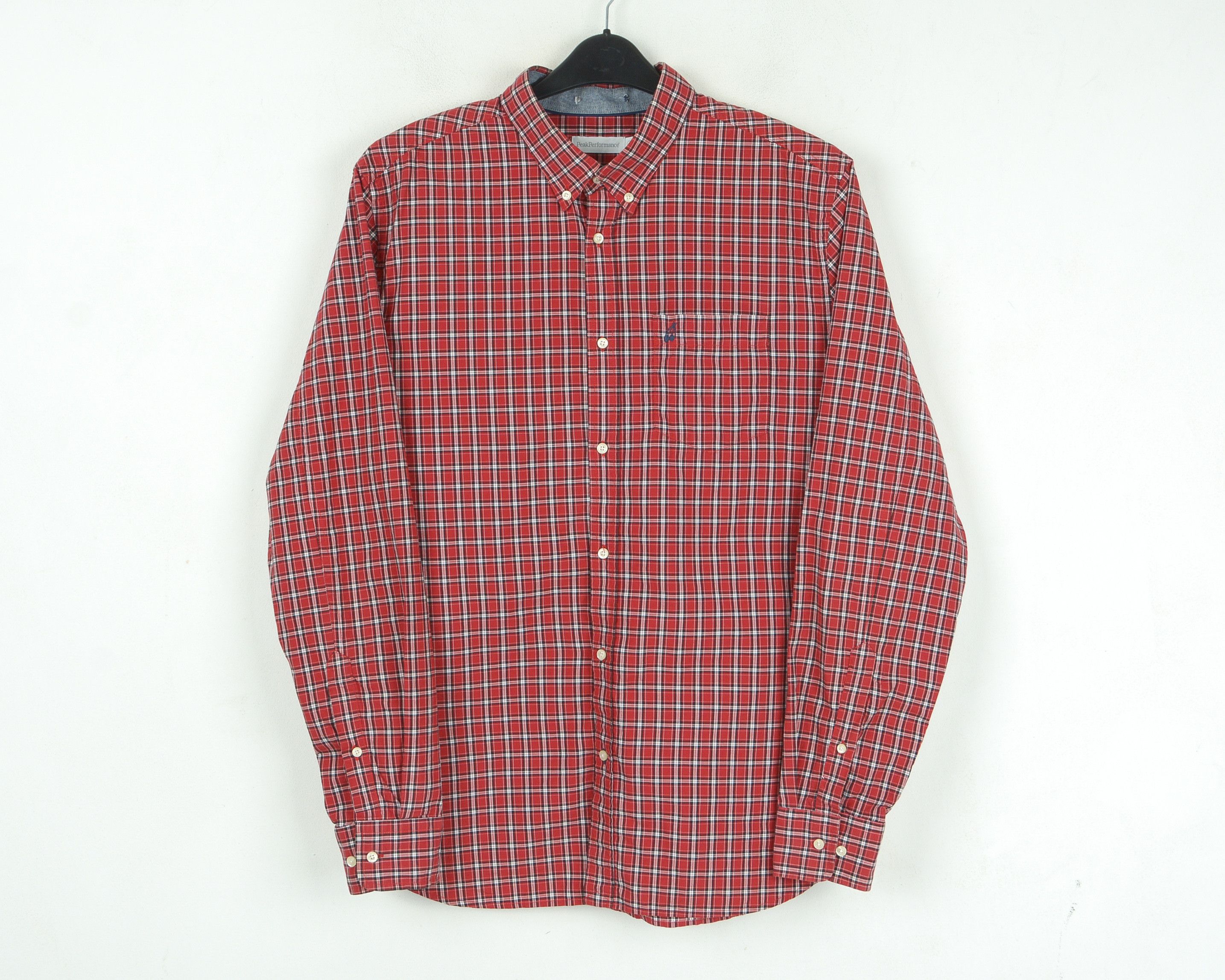 Peak Performance Casual Shirt Check Tartan Long Sleeve Button Cotton Size US L / EU 52-54 / 3 - 1 Thumbnail