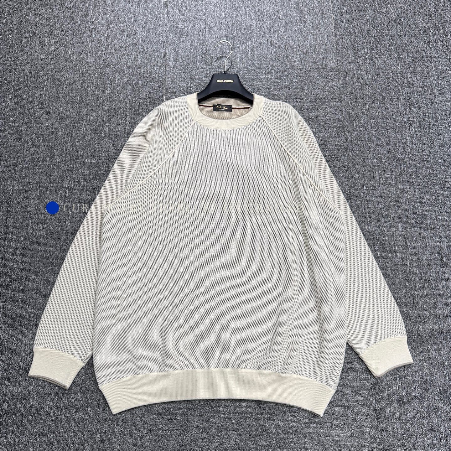 Loro Piana White Mesh Knit Long Sleeve Sweater Size US M / EU 48-50 / 2 - 1 Thumbnail