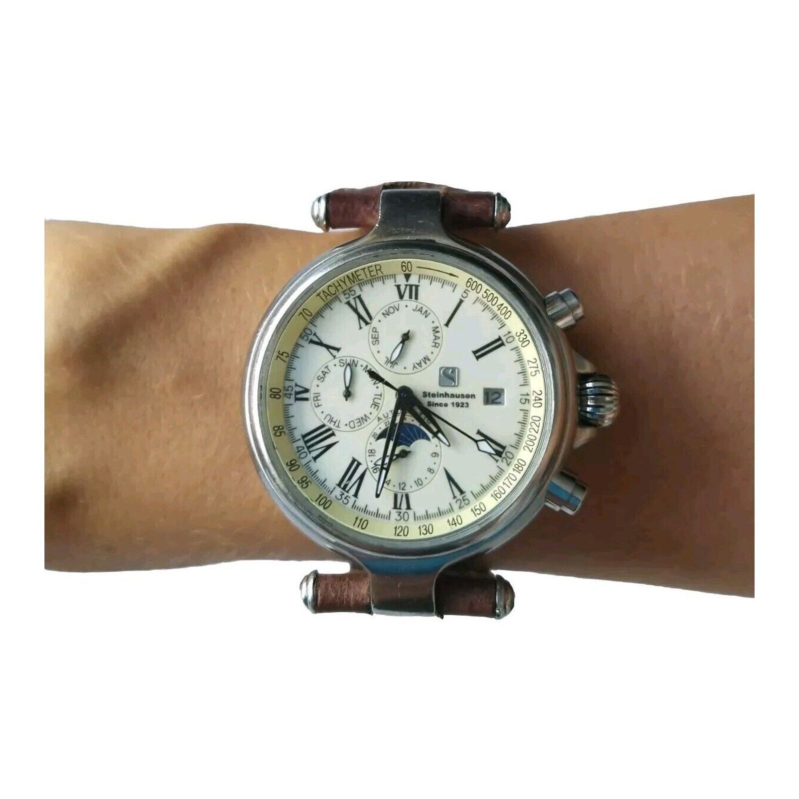 The Unbranded Brand Mens Steinhausen Automatic Wrist Watch F1653 Chronograph Size ONE SIZE - 1 Thumbnail
