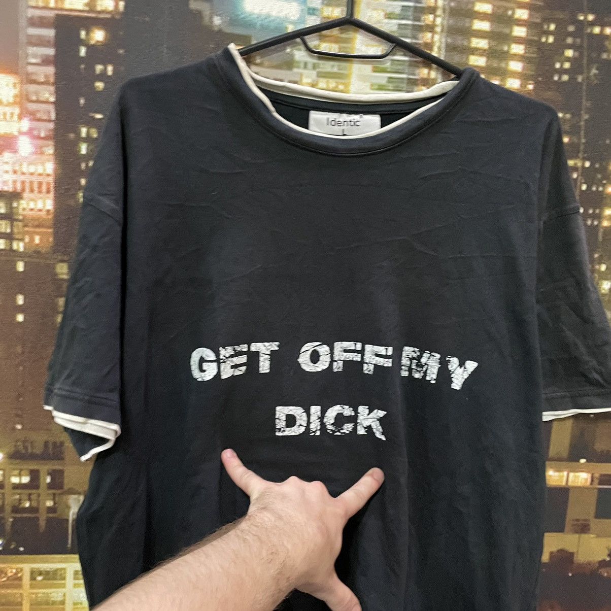 Vintage Vintage 90s Graphic Tee Humor Streetwear Oversized Black L Size US L / EU 52-54 / 3 - 4 Thumbnail