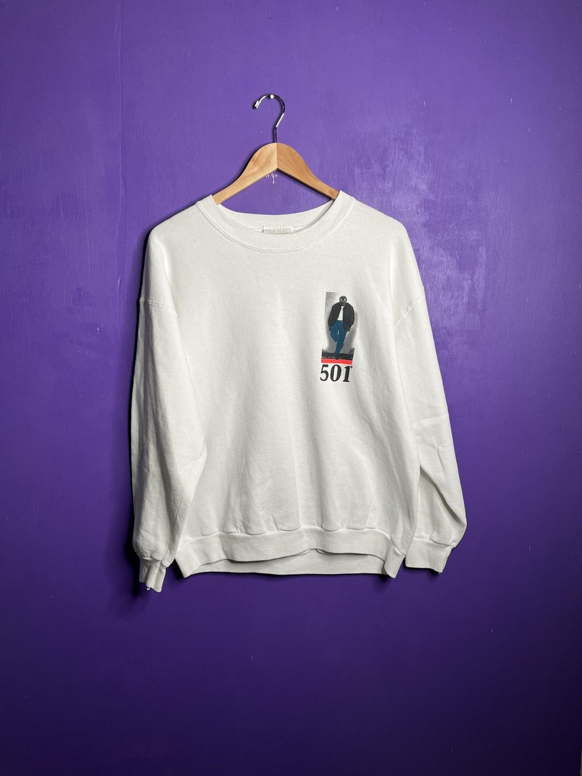 Levi's × Vintage Vintage 1988 Levi’s 501 blues mullet crewneck Size US M / EU 48-50 / 2 - 1 Thumbnail
