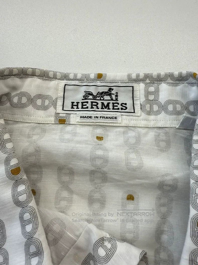 Hermes Hermes All-over printed long-sleeved shirt Size US XXS / EU 40 - 3 Thumbnail