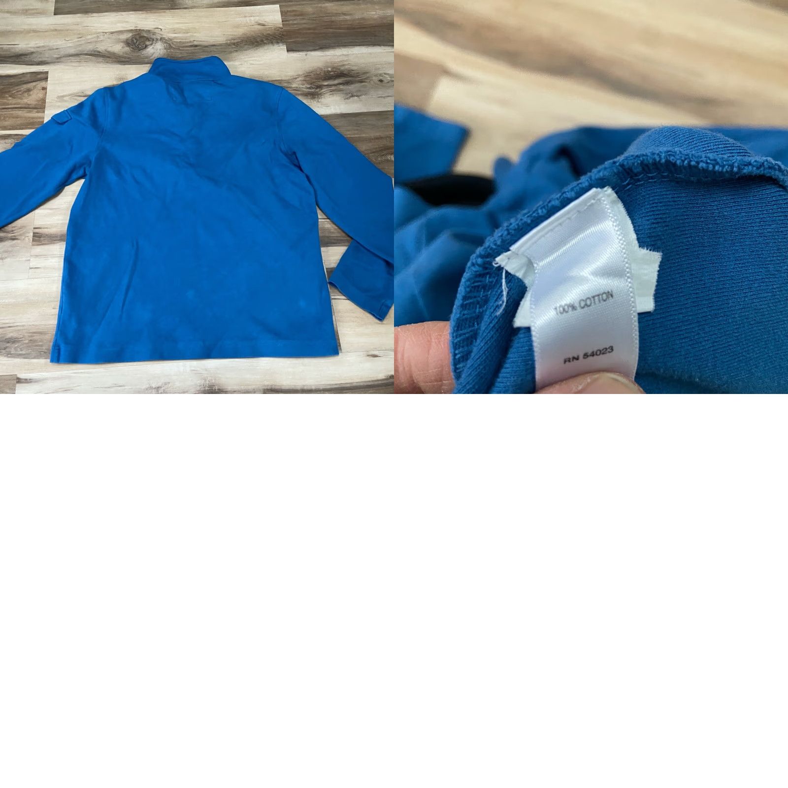 Banana Republic Banana Republic Sweater Mens Large Blue Mock Neck Long Sleeve 1/4 Snap Pullover Cotton Size US L / EU 52-54 / 3 - 8 Thumbnail