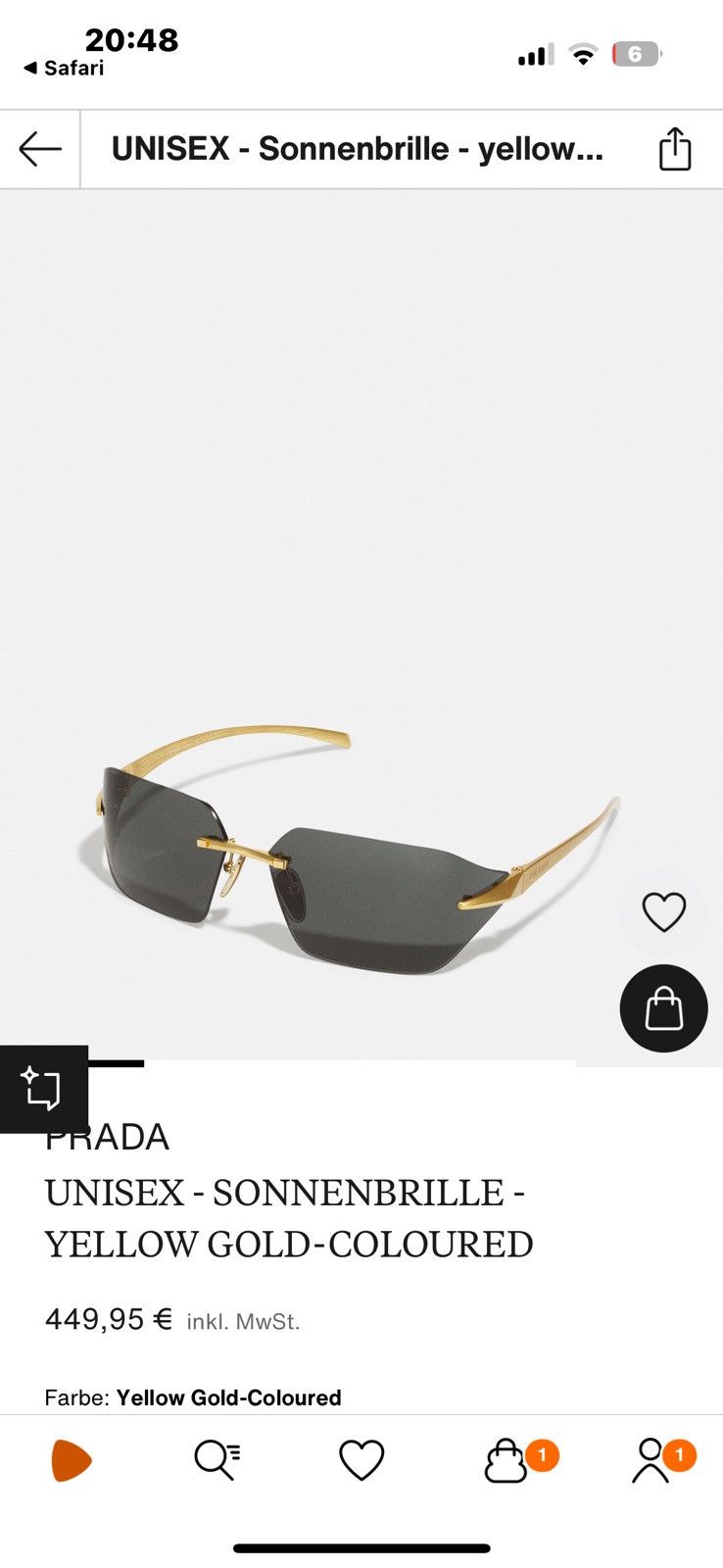 Prada Prada PR A55s shate Glasses / Sunglasses Size ONE SIZE - 2 Thumbnail