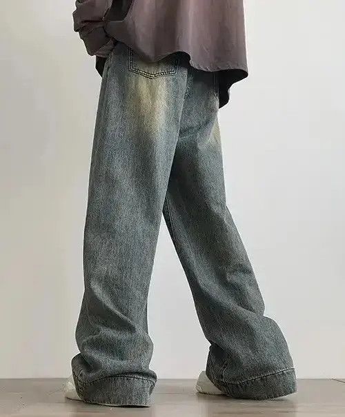 Other Fashion Oversize Distressed Retro Blue Jeans Size US 31 - 4 Thumbnail
