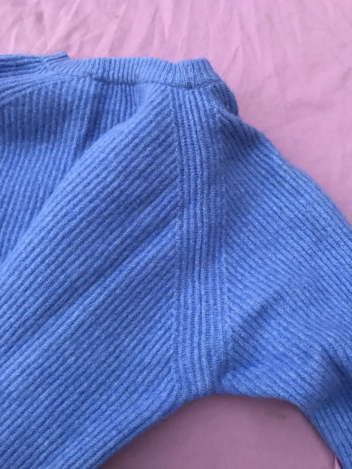 Other THICK RIBBED CASHMERE RAGLAN SHOULDER CREWNECK JUMPER Size L / US 10 / IT 46 - 12 Thumbnail