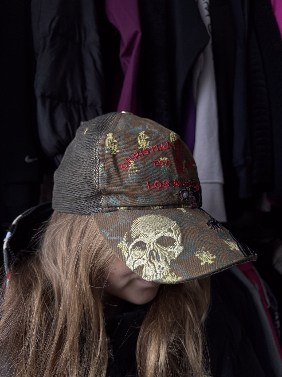 Christian Audigier × Japanese Brand × Vintage Vintage Christian Audigier Los Angeles hat Japanese style Size ONE SIZE - 10 Thumbnail
