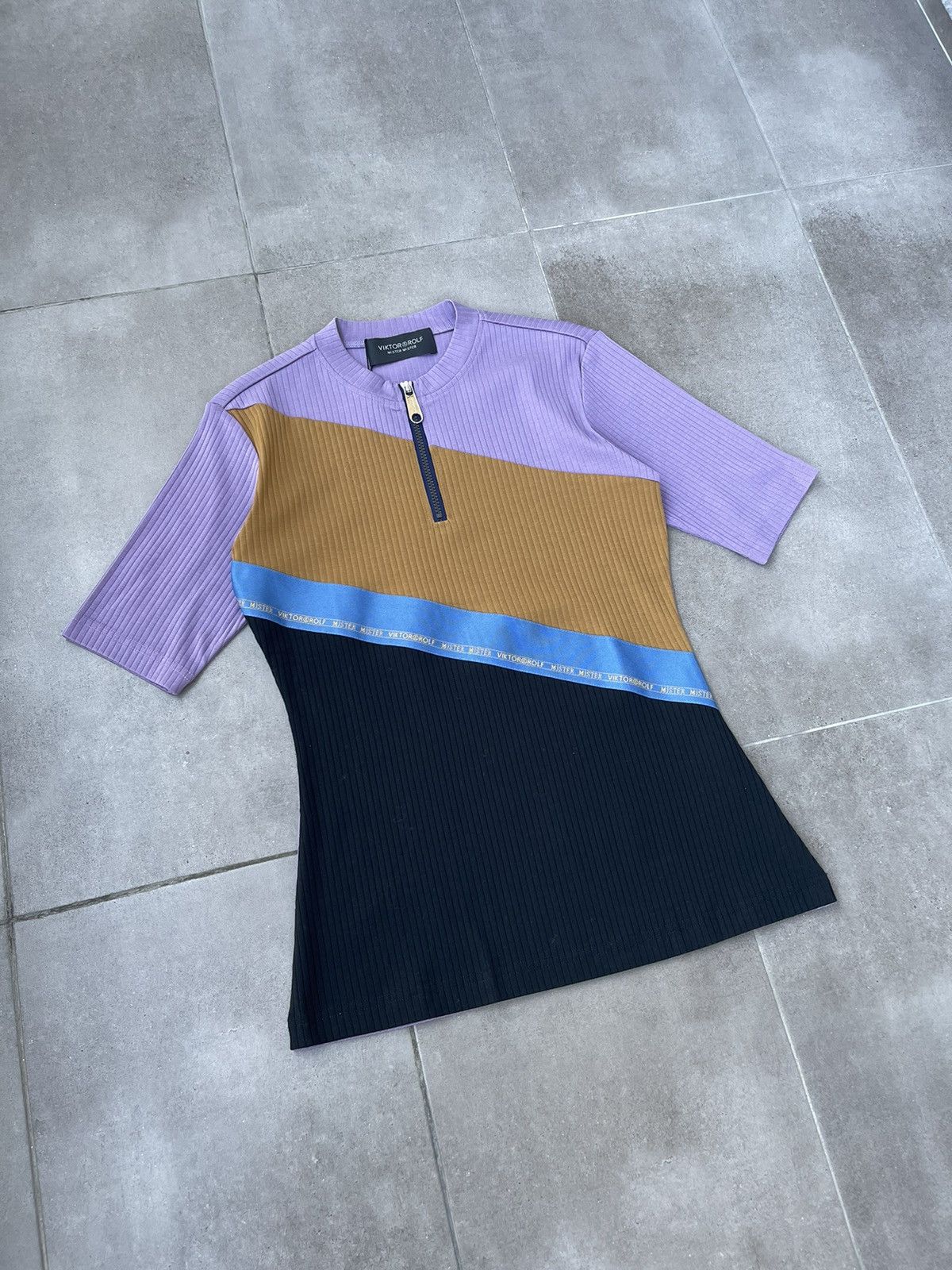 Viktor & Rolf !DS! SS22 Viktor Rolf Striped Cyclist T-Shirt Size US M / EU 48-50 / 2 - 6 Thumbnail