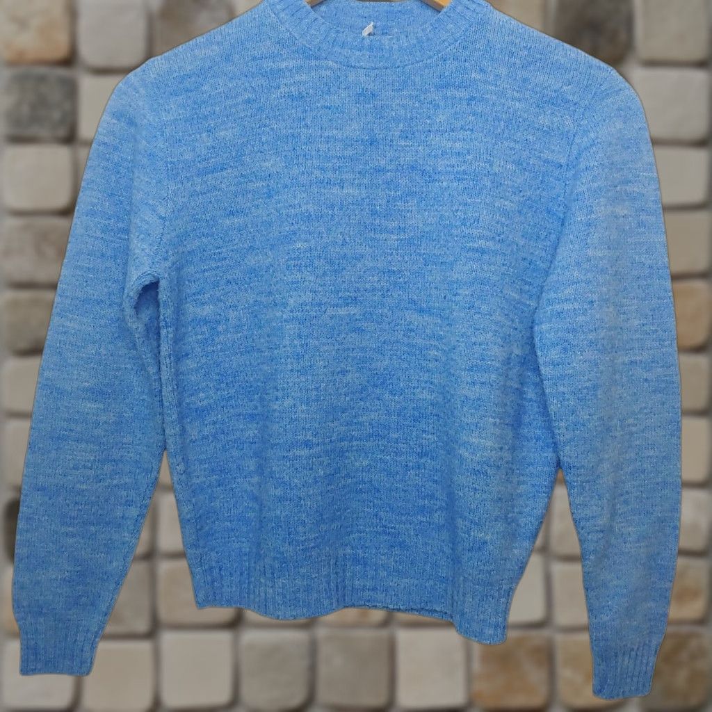 Sears VINTAGE Sears Sweater Shirt Small Adult S Blue 1970s Wintuck Acrylic Pullover Casual Classic Earthy Grandpa Hipster Mens Size S / US 4 / IT 40 - 1 Thumbnail