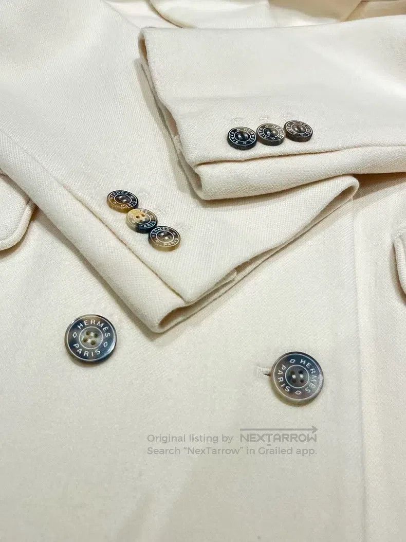 Hermes Hermes Beige Showpiece Suit Coat Size XS / US 0-2 / IT 36-38 - 5 Thumbnail