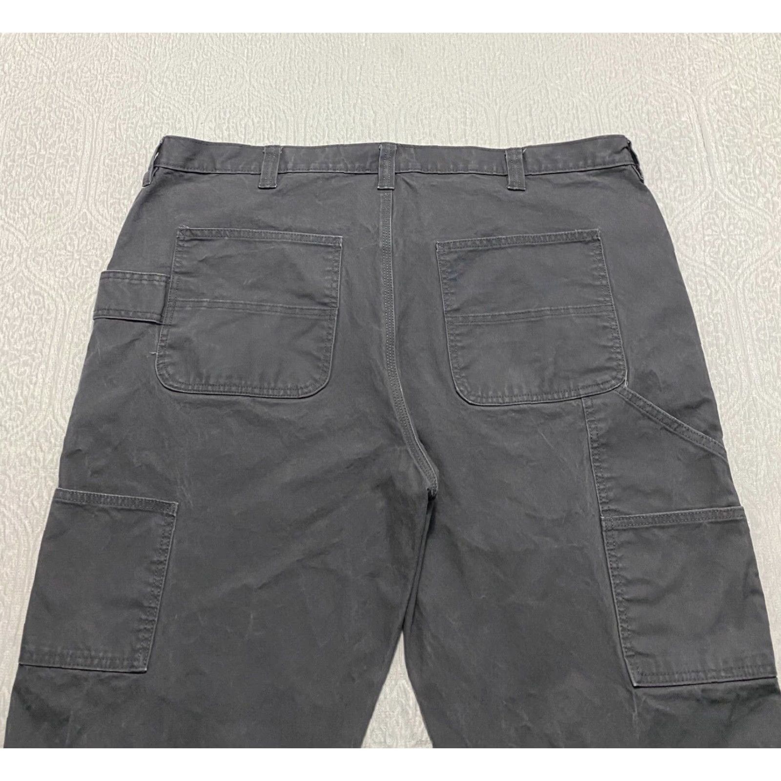 Vintage Brahma Carpenter Pants Wide-Leg Utility Work Men's 44x30 Gray Pants Mens Carpenter Workwear 44 Regular Gray Brahma Size US 44 / EU 60 - 3 Thumbnail