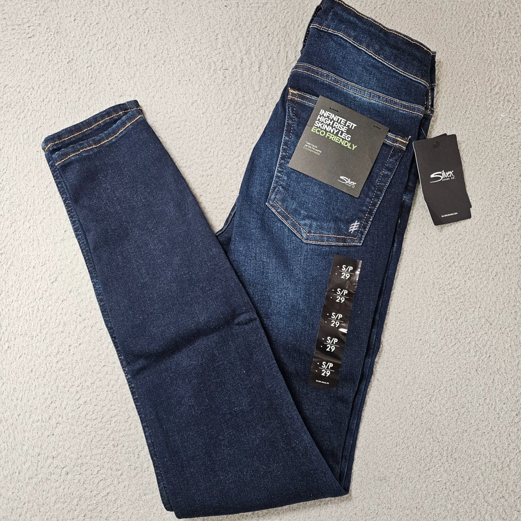 Silver Jeans Co. Silver Jeans Womens Small 29" Infinite Fit High Rise Skinny Leg Stretch Cotton Size 28" / US 6 / IT 42 - 2 Thumbnail
