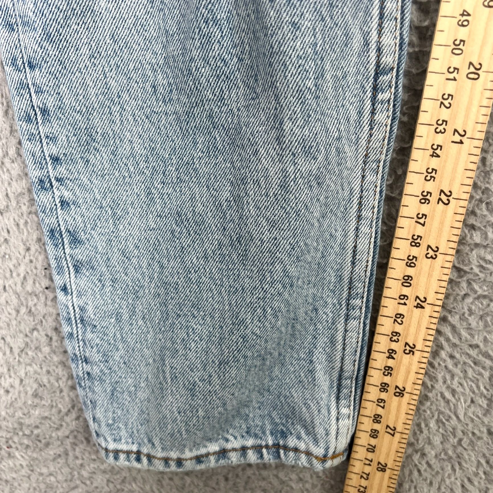 Vintage Monki Jeans Women's 30 Light Wash Blue Denim 5-Pocket Straight Regular Size 30 Womens Size 30" / US 8 / IT 44 - 4 Thumbnail