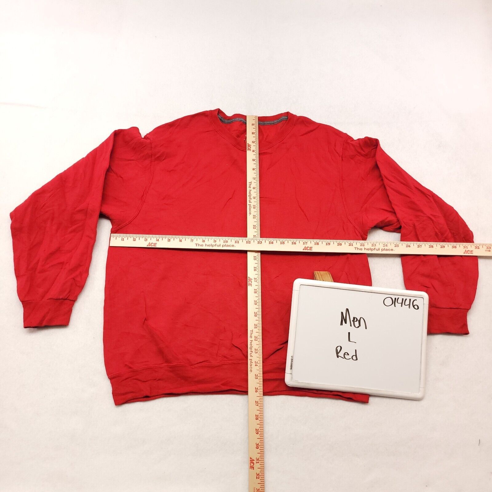 Fruit Of The Loom Fruit of the Loom Pullover Sweatshirt Mens Size Large L Red Size US L / EU 52-54 / 3 - 6 Thumbnail