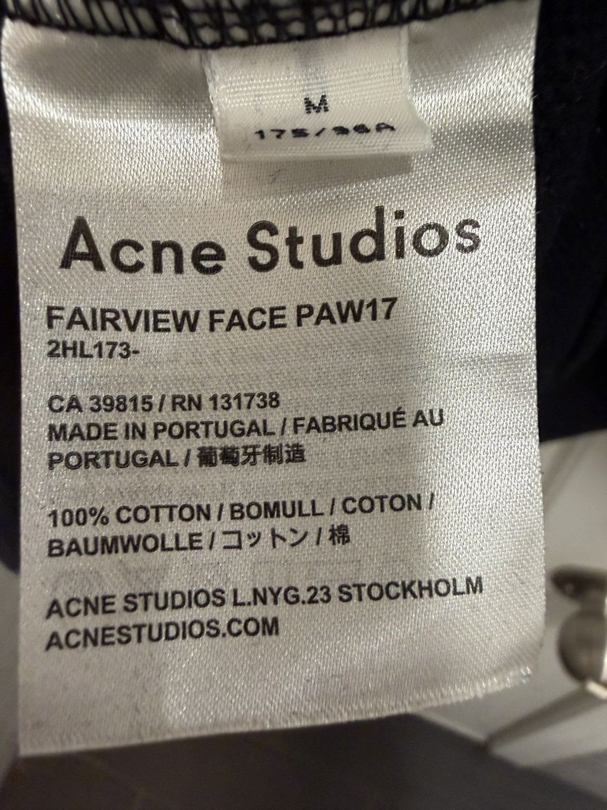 Acne Studios Acne Studios Fairview Face Crewneck Sweatshirt Black Size US M / EU 48-50 / 2 - 4 Thumbnail