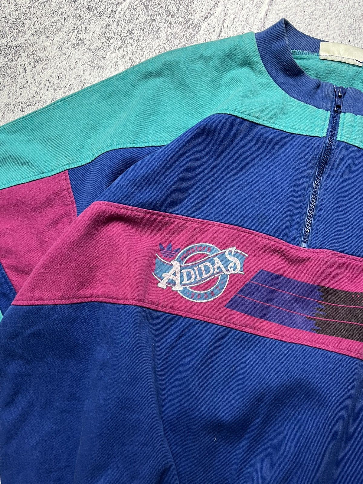 Adidas Vintage Adidas Sports Sweatshirt Half Y2K zip 90s 80s Size US M / EU 48-50 / 2 - 8 Thumbnail