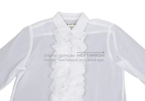Comme des Garcons Comme des Garcons White Retro Folded Flower Shirt Size S / US 4 / IT 40 - 4 Thumbnail