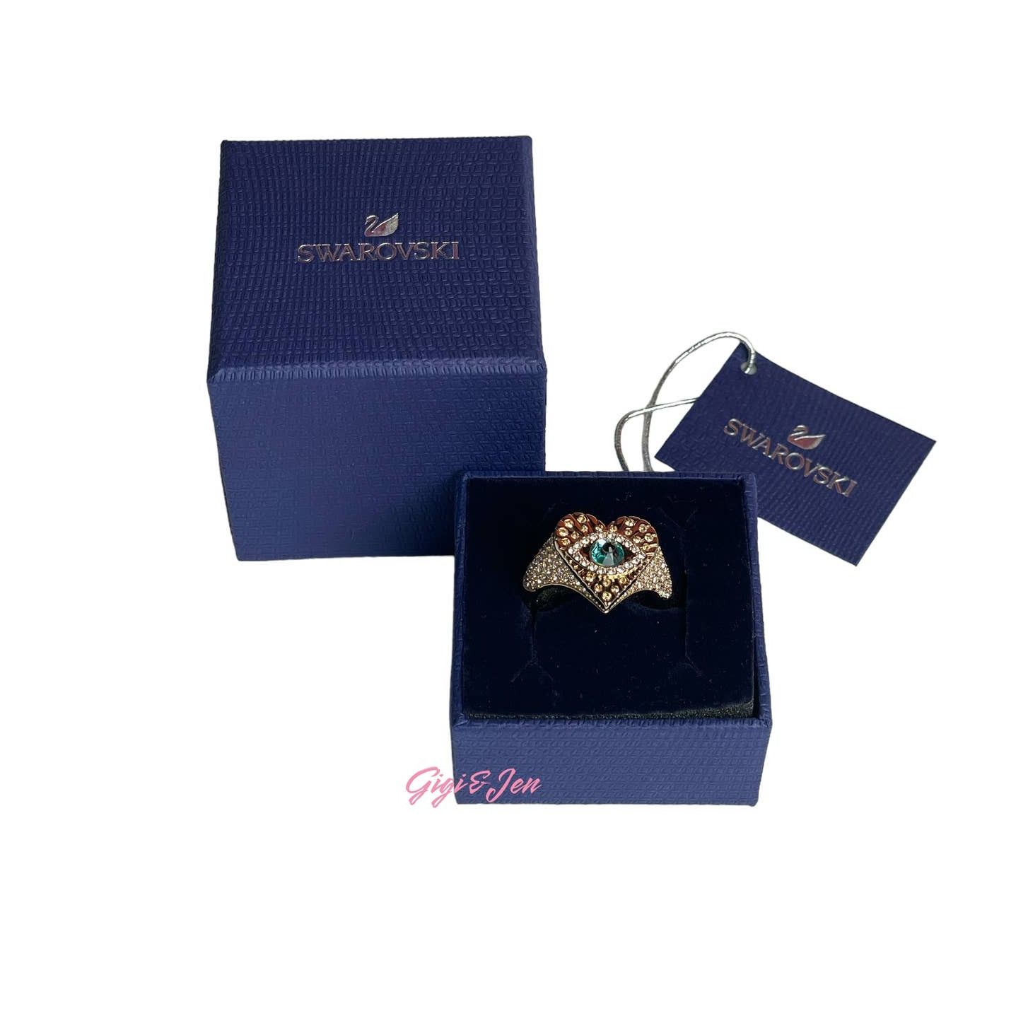 Swarovski Swarovski Lucky Goddess Heart Ring Gold Tone Size 8 USA Size ONE SIZE - 1 Thumbnail