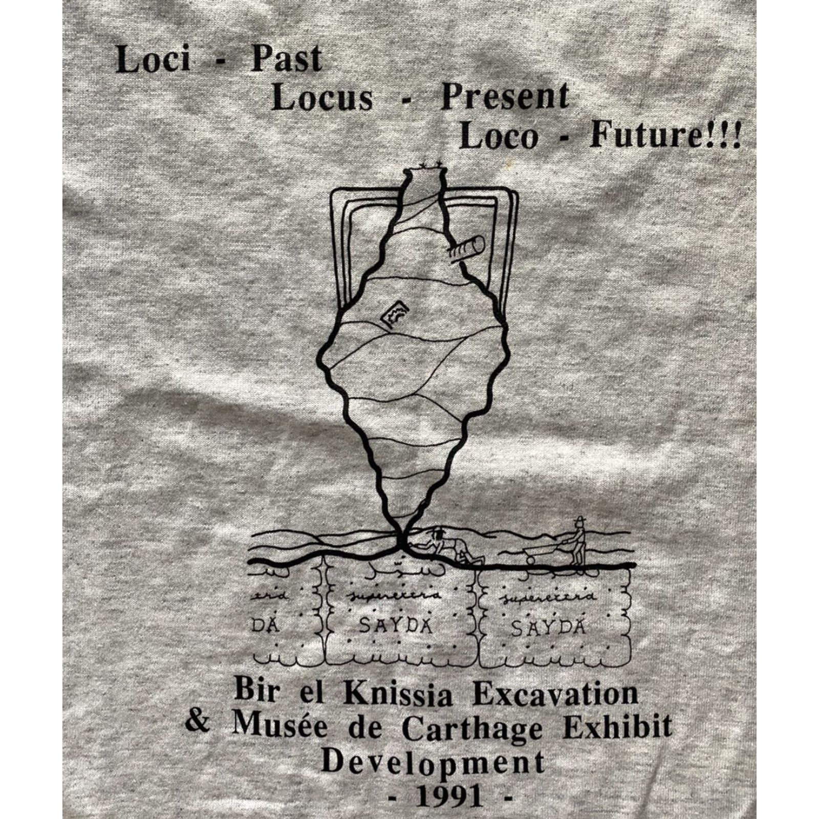 Russell Athletic VINTAGE Russell Athletic Men’s L Gray Carthage Exhibit 1991 Museum Short Sleeve Shirt 1990s Mens Size US L / EU 52-54 / 3 - 7 Thumbnail