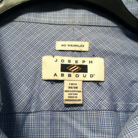 Joseph Abboud JOSEPH ABBOUD MENS BLUE 100%COTTON DRESS SHIRT 16.5/34-35 Size US L / EU 52-54 / 3 - 6 Thumbnail