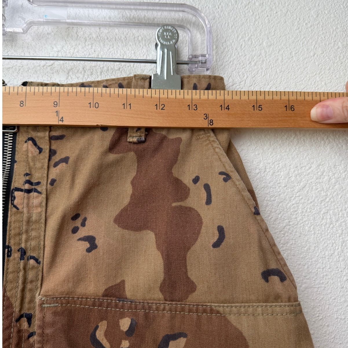 RE/DONE RE/DONE Womens Desert Camo Zip Utility Mini Skirt XS Size 28" / US 6 / IT 42 - 13 Thumbnail