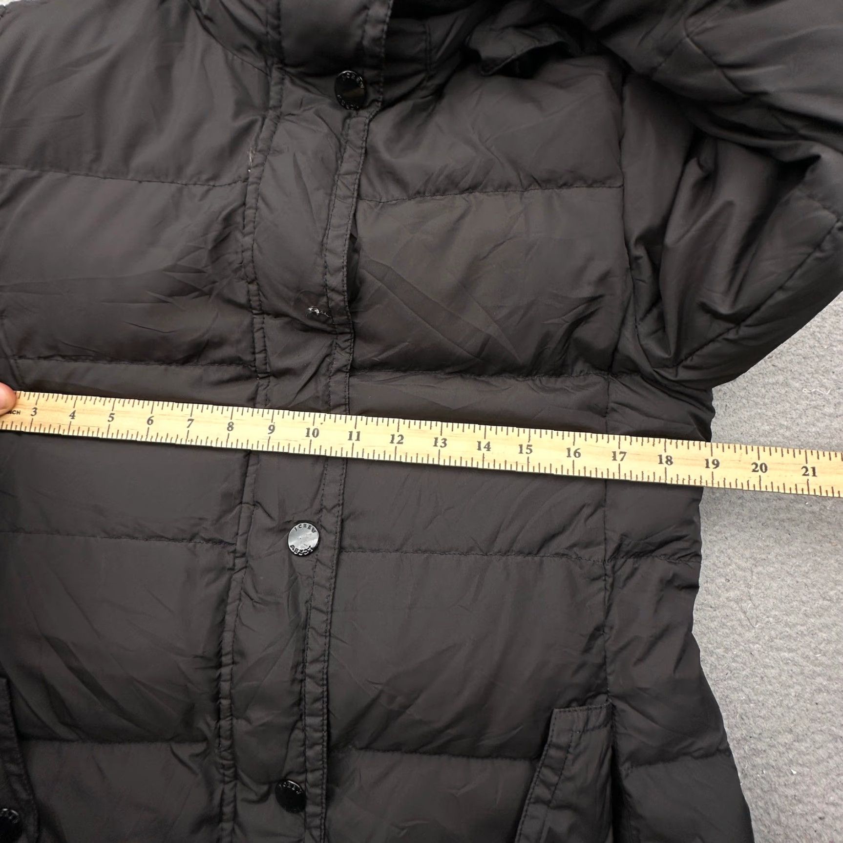 J.Crew J.CREW Parka Jacket Women Small Hooded Black Down Insulated Puffer Long Coat Coat (Jacket/Coat) - XS? Size S / US 4 / IT 40 - 3 Thumbnail