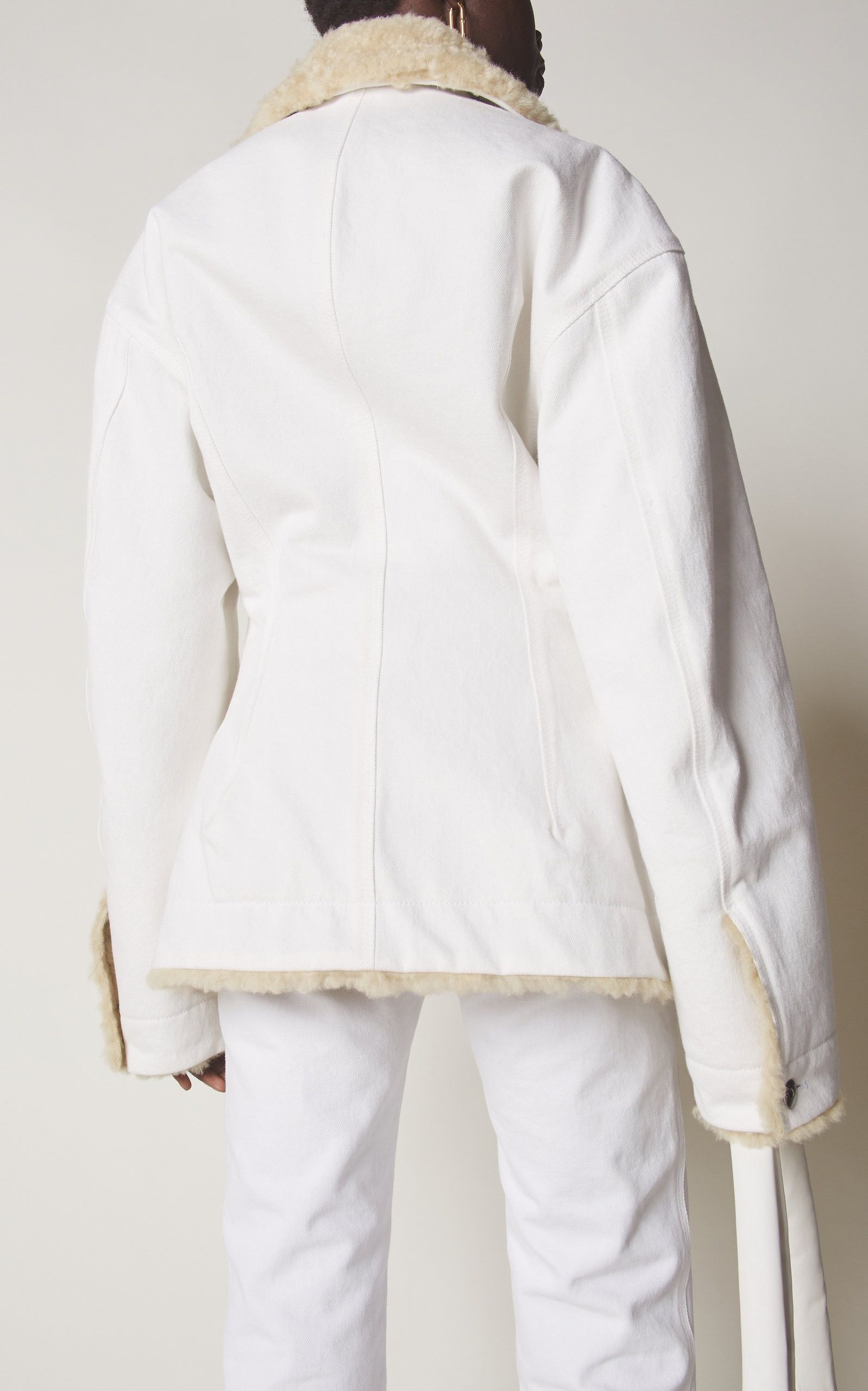 Bottega Veneta o1loc1c0824 708212 Jacket in White Size XXS / US 00 / IT 34 - 5 Thumbnail