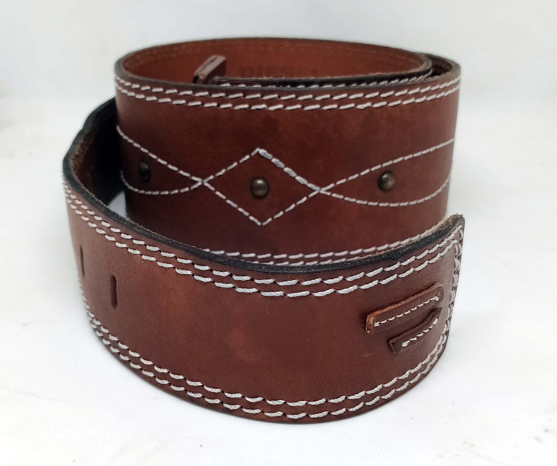 Diesel Diesel Wide Leather Belt – Brown – Size 95/38 – 70 mm Size ONE SIZE - 6 Thumbnail