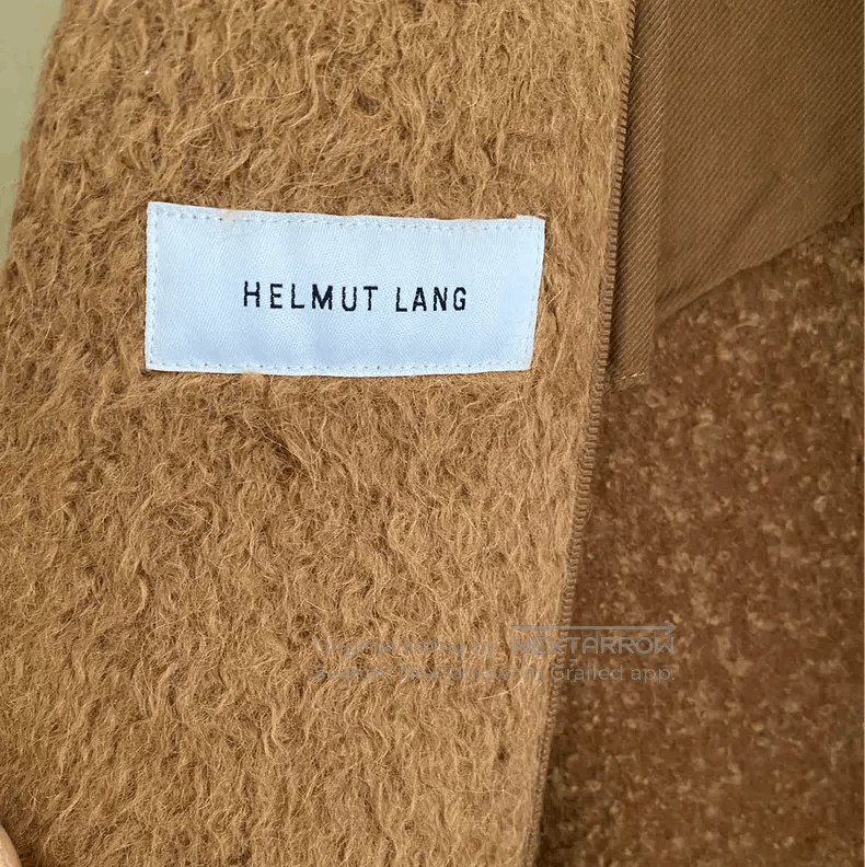 Helmut Lang Helmut Lang Alpaca Wool Blend Coat, Size S Brown Yellow, A Size S / US 4 / IT 40 - 4 Thumbnail