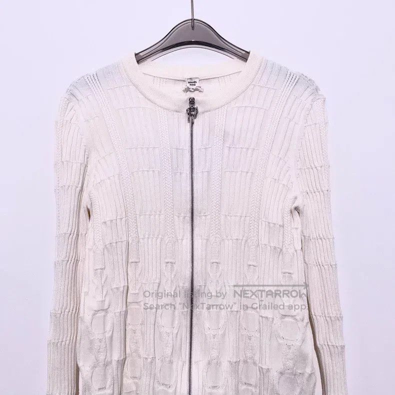 Hermes Hermes White Knit Cardigan Size XXS / US 00 / IT 34 - 4 Thumbnail