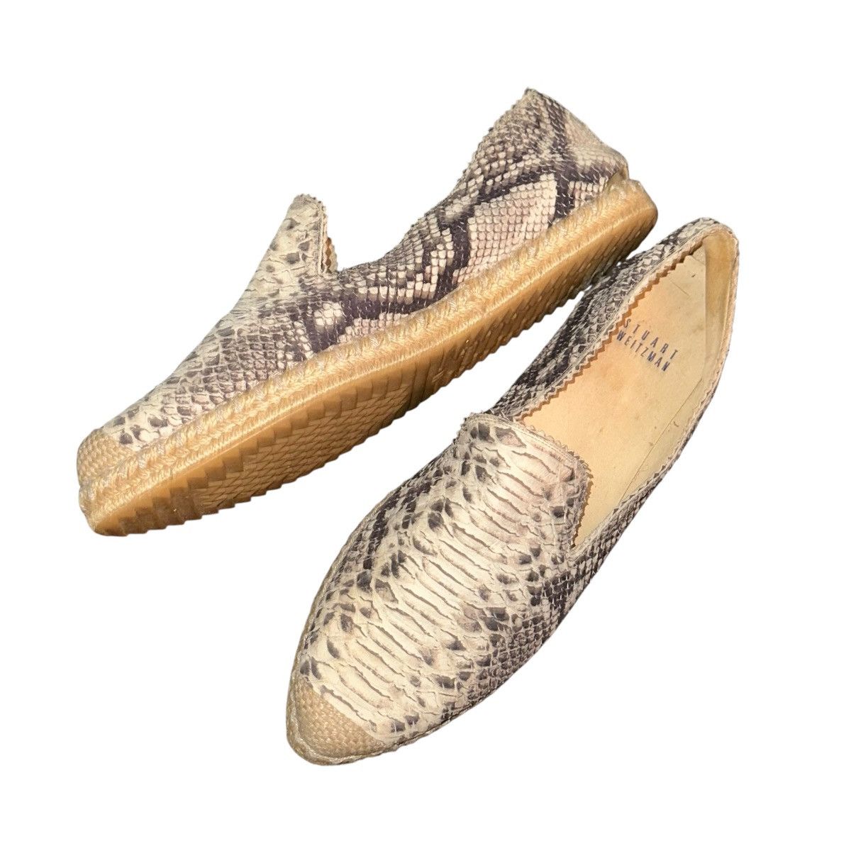 Stuart Weitzman Stuart Weitzman Catalan snakeskin espadrille slip on sneaker Size US 8.5 / IT 38.5 - 4 Thumbnail
