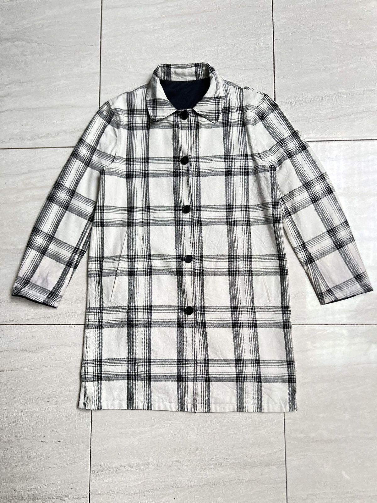 Sandro SANDRO Paris Navy Reversible Coat Jacket Size US M / EU 48-50 / 2 - 11 Thumbnail