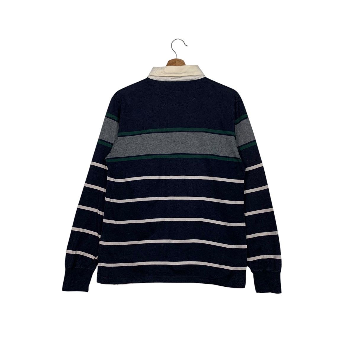 Japanese Brand POLO BRITISH Striped Long Sleeve Polo Shirt #2610-C117 Size US M / EU 48-50 / 2 - 7 Thumbnail