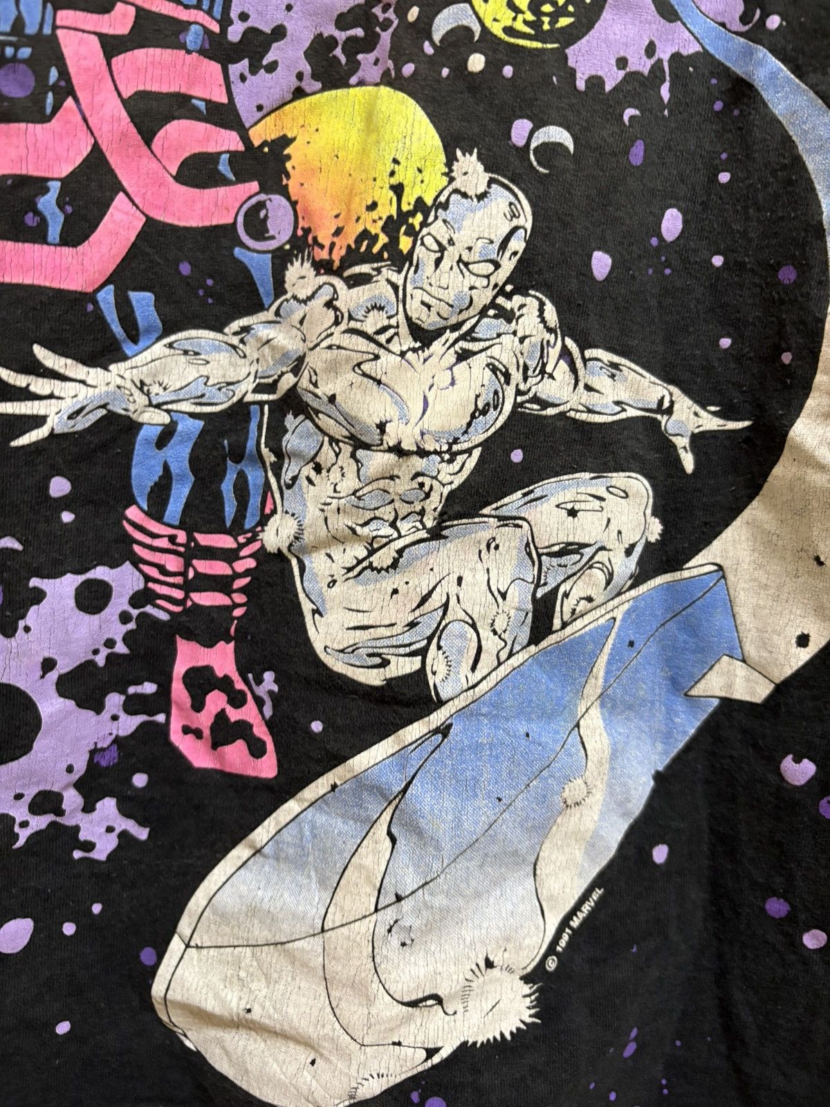 Marvel Comics Vintage 90s Rare Marvel Galactus Vs Silver Surfer AOP Tee Size US L / EU 52-54 / 3 - 7 Thumbnail