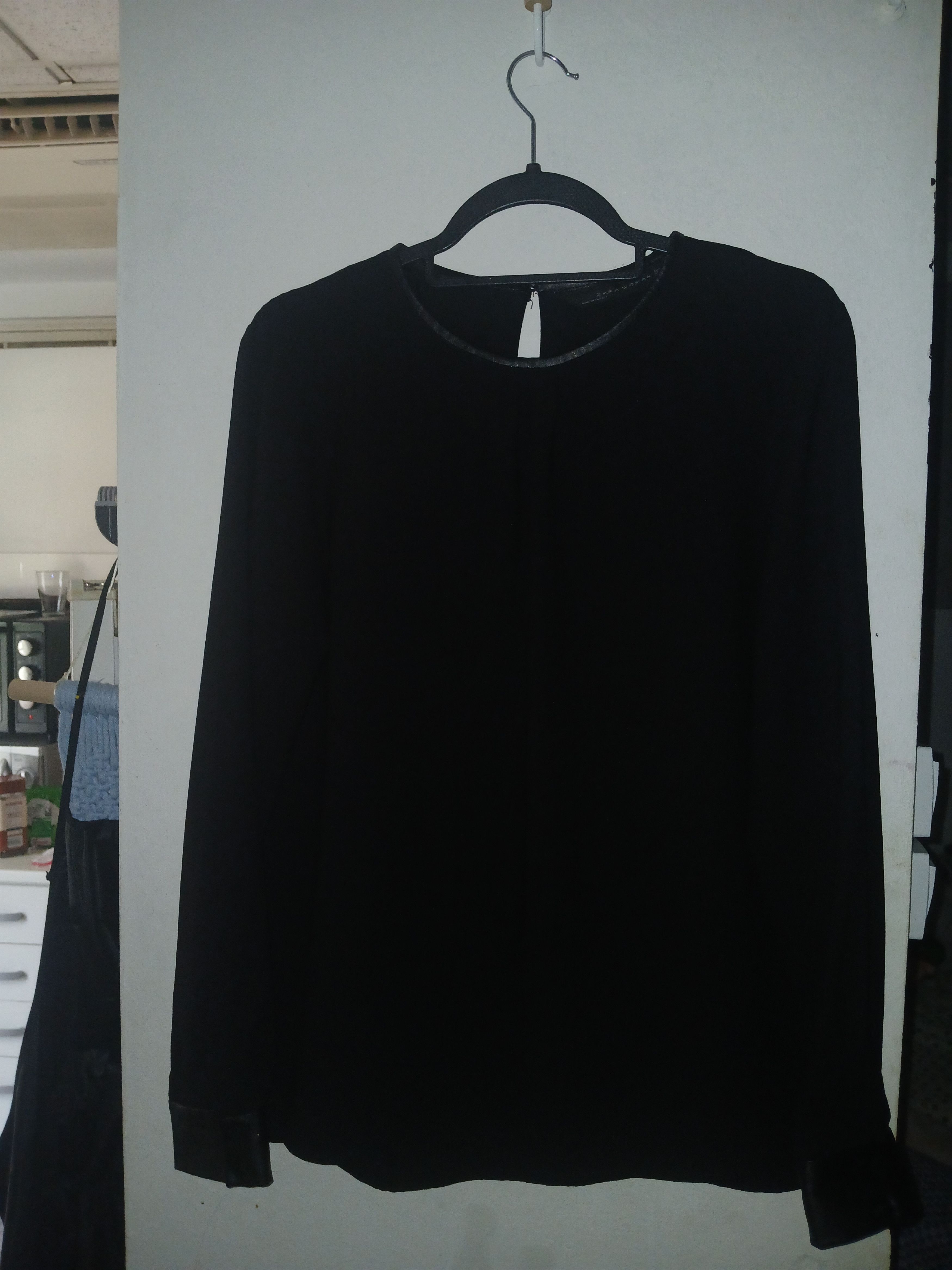 Zara Elegant Black Long-Sleeve Blouse Zara Size L / US 10 / IT 46 - 1 Thumbnail