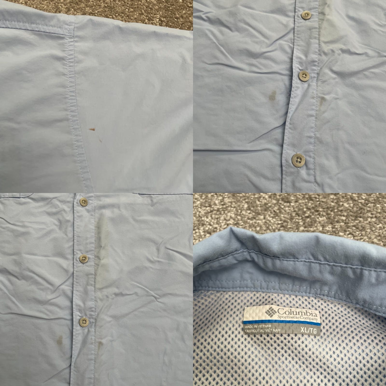 Vintage Columbia PFG Omni Shade Bahama Shirt Mens XL Blue Button-Down Short Sleeve Fish Size US XL / EU 56 / 4 - 8 Thumbnail