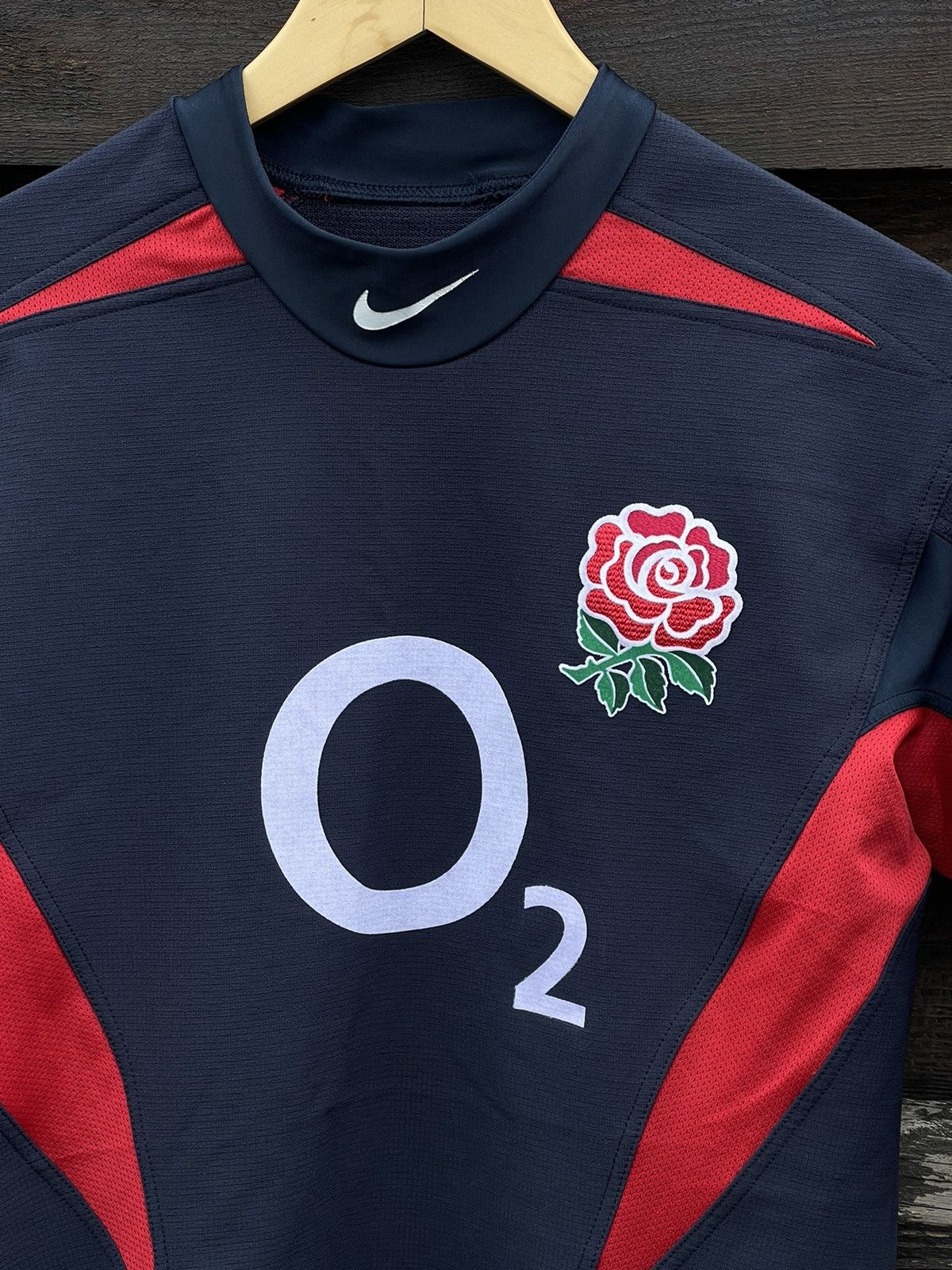 Nike × Vintage Y2K Nike England Rugby drill jersey vintage center logo rare Size US L / EU 52-54 / 3 - 5 Thumbnail