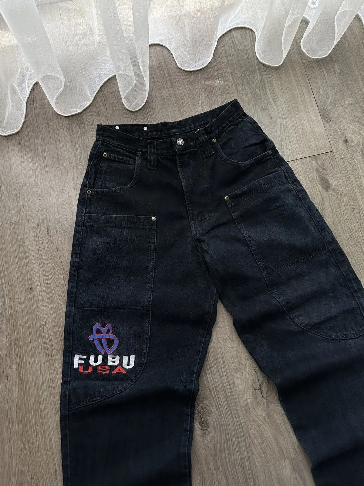 Fubu × Vintage Vintage Fubu Denim Blue Baggy Jeans Pants Big Logo USA Size US 32 / EU 48 - 9 Thumbnail