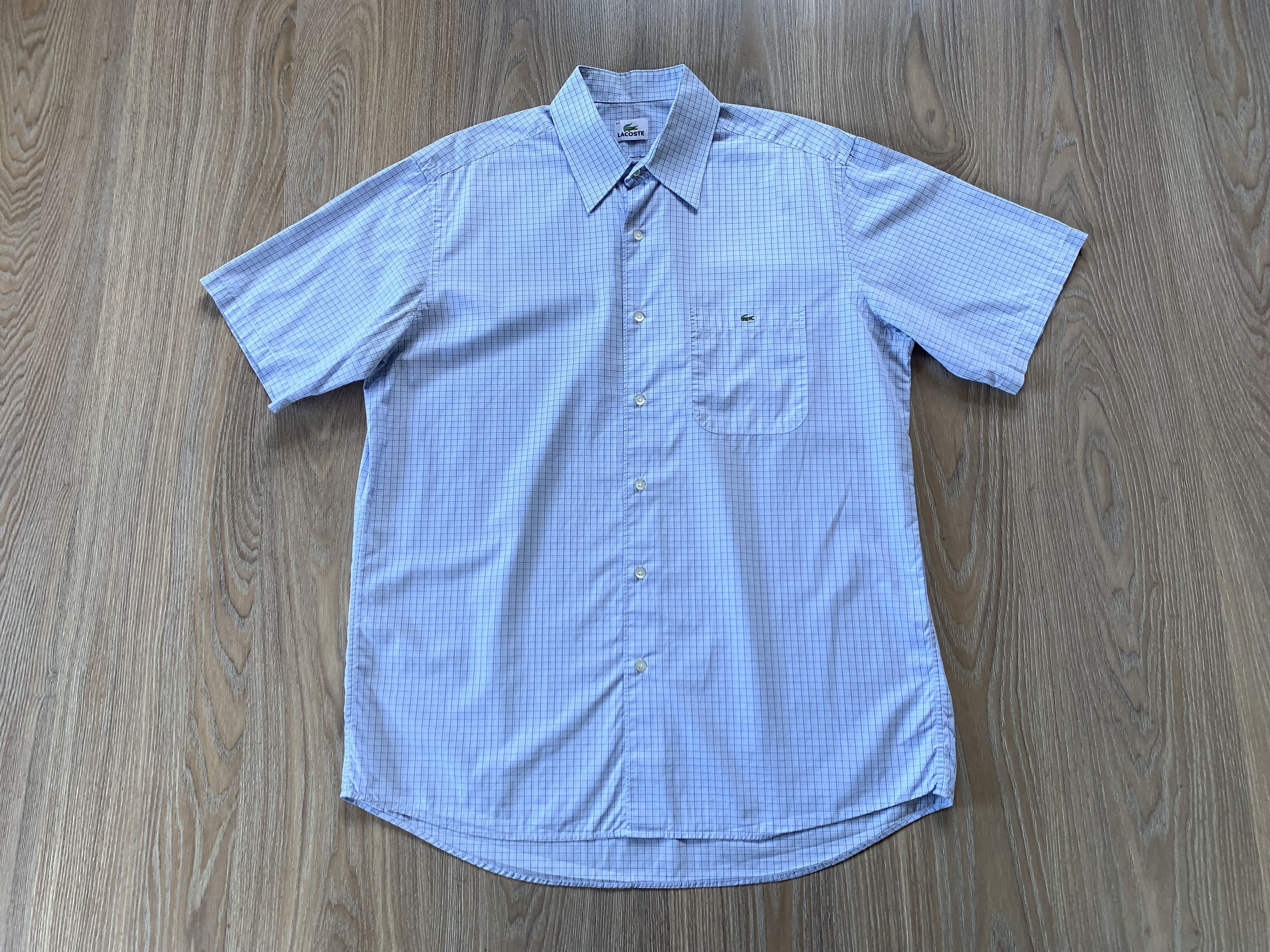 Lacoste × Vintage Lacoste Vintage Short Sleeve Plaid Shirt Size US M / EU 48-50 / 2 - 2 Thumbnail