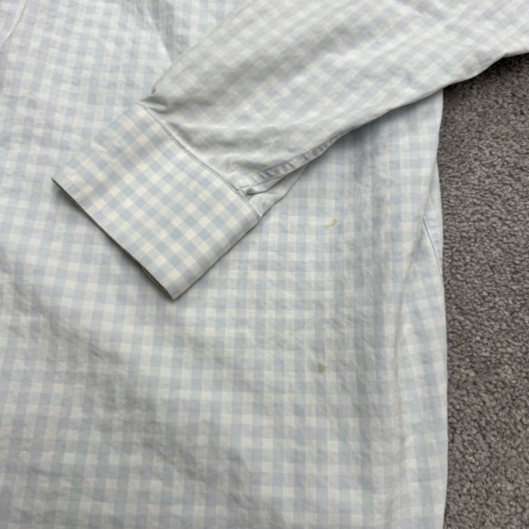 Charles Tyrwhitt Charles Tyrwhitt Classic Fit Gingham Dress Shirt Mens 17/35 Blue White Check Top Shirt Size US XL / EU 56 / 4 - 6 Thumbnail
