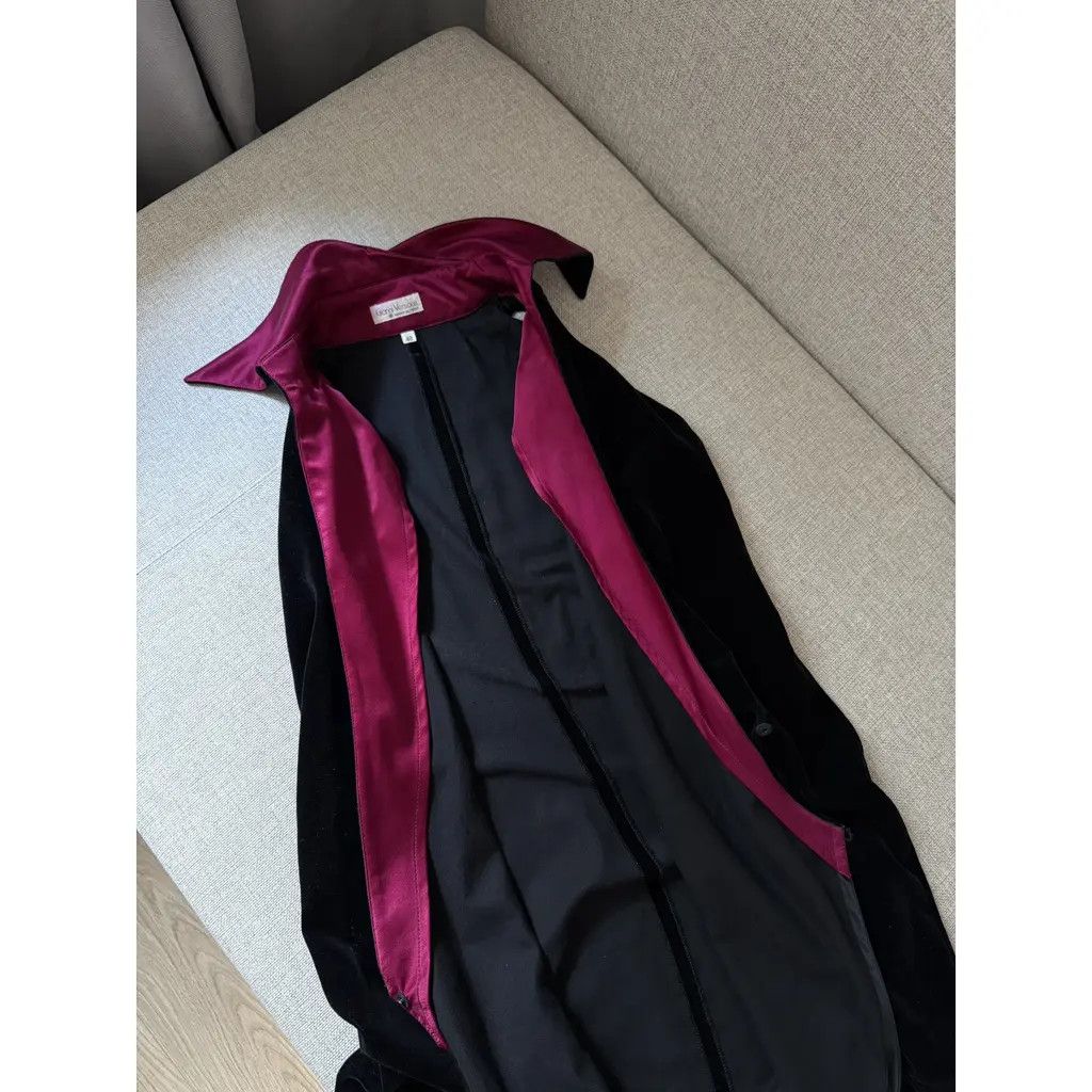 Versace Gianni Versace Womens Black Pink Wrap Velvet Mini Dress IT40 Size S / US 4 / IT 40 - 5 Thumbnail