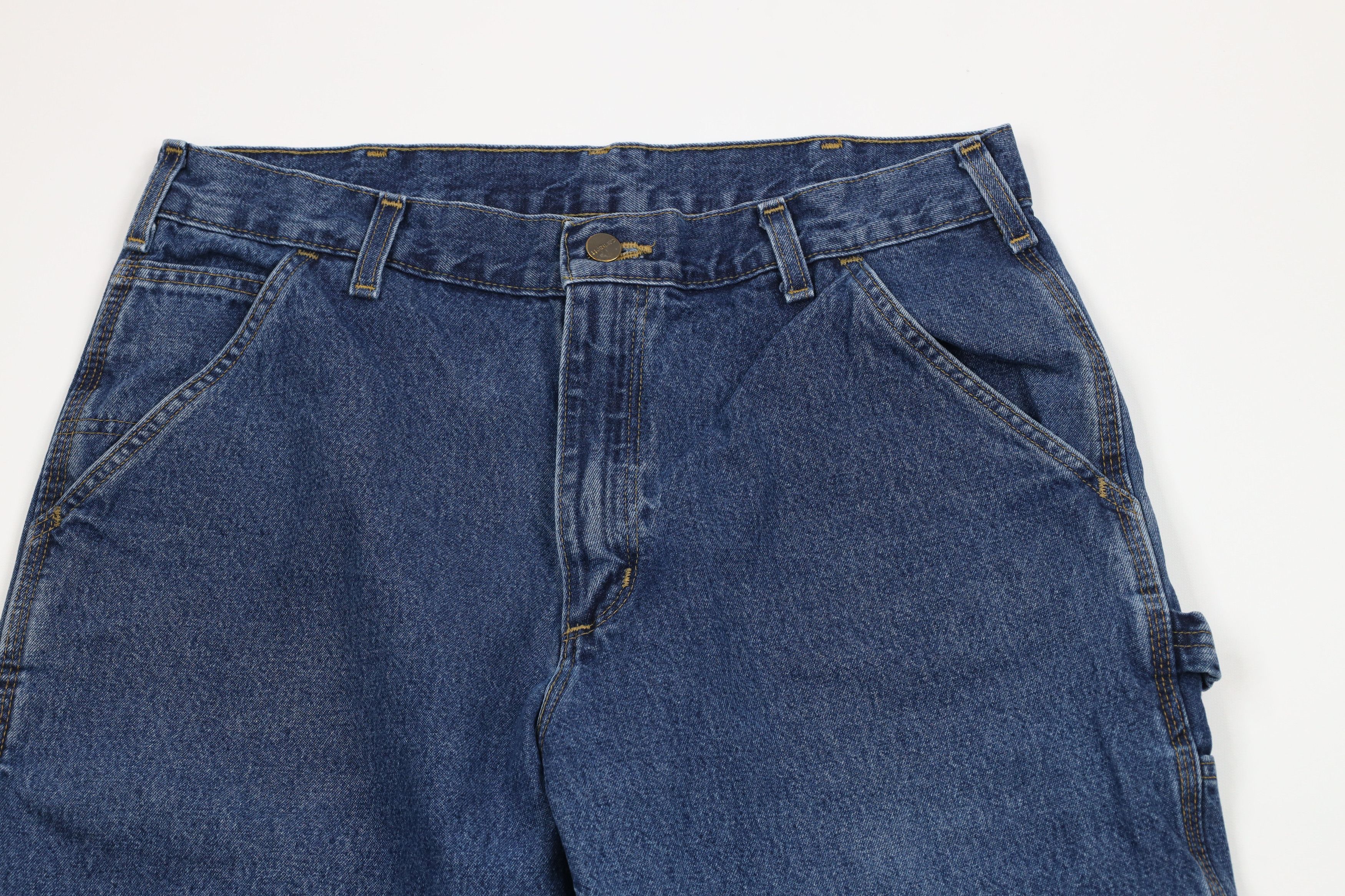 Carhartt × Vintage Vintage Carhartt Out Wide Leg Carpenter Denim Jeans Blue Size US 33 - 2 Thumbnail