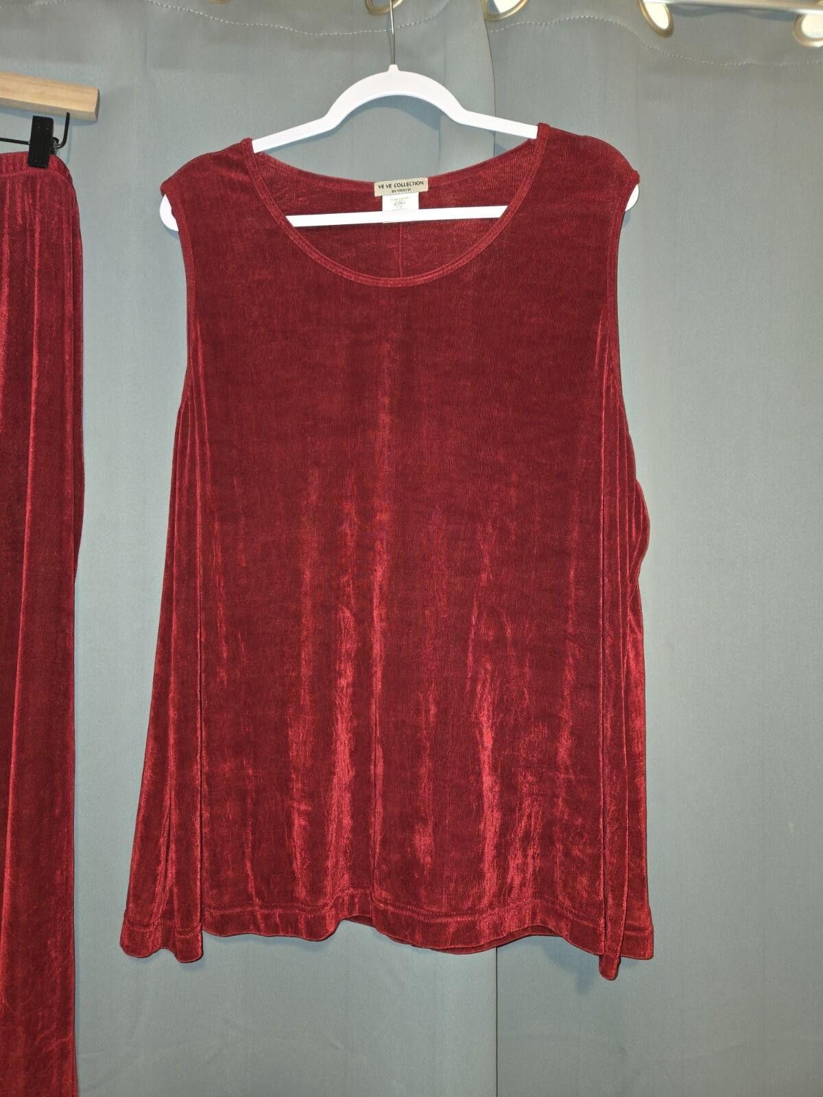 Other Ve Ve Collection By Vikki Vi Women's Red Top 3X Bottom 1X Size ONE SIZE - 4 Thumbnail