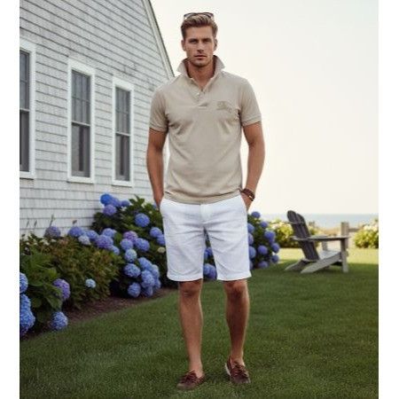 Burberry Burberry London Slim Fit Cotton Embroidered Logo Beige Polo Size US M / EU 48-50 / 2 - 1 Thumbnail
